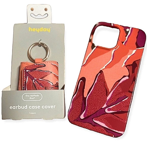 heyday Accessories - IPHONE 13 Pro Max Botanical Antimicrobal Phone Case  Airpod Case 1 & 2 NWT